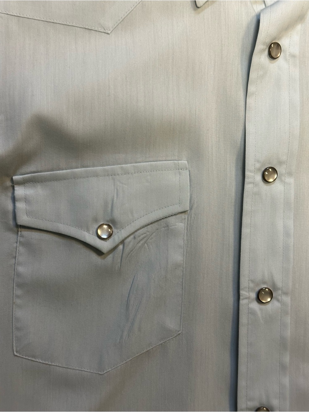 Vintage Shepler’s Western Work Shirt in Light Blue Half Sleeve Men’s Sz 15 1/2 - Picture 4 of 5